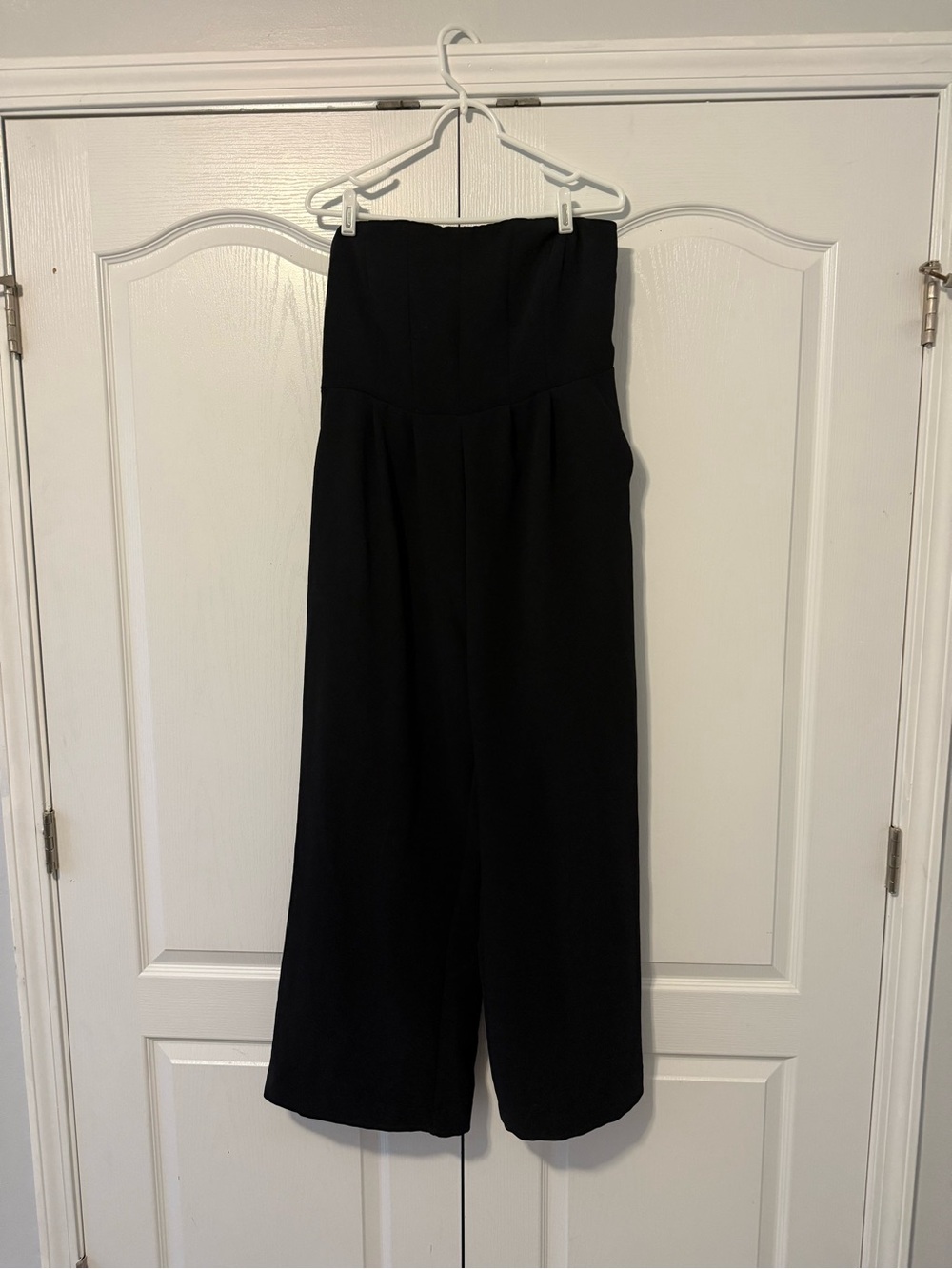 Strapless Wide-Leg Jumpsuit in Black